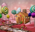 Chocolate road taking to the candy house